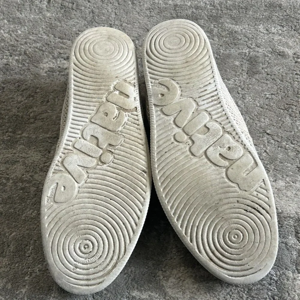 Native Cruz Shoes Mens 12 Bone White Low Profile Sneakers Mesh Slip On Summer